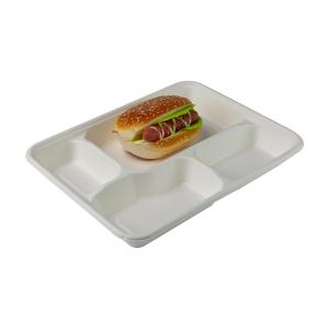Buy cheap Takeaway Biodegradable Clamshell Boxes , Divided Disposable Bento Box With Lid from wholesalers