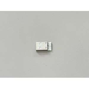 USB 2.0 AM Integrated Wire Solder Connector | Gold-Plated Terminal | White