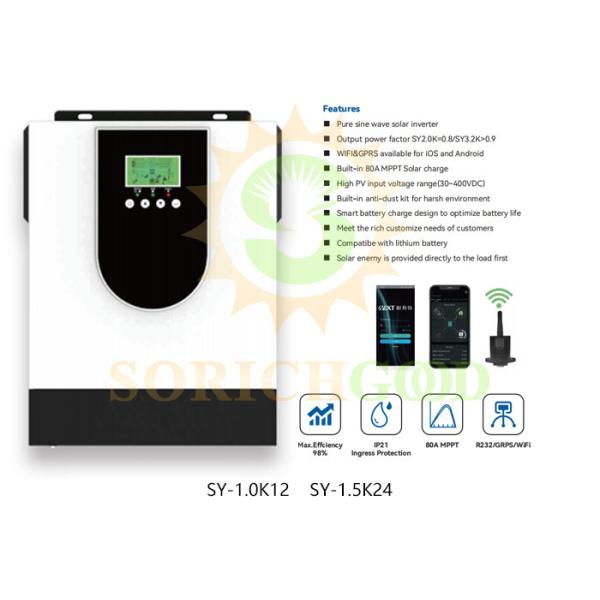 80A Hybrid Inverter For Grid Connected And Off Grid Solar Systems With MPPT