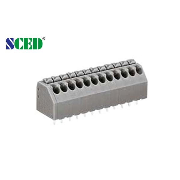 China 5A PCB Spring Terminal Block 3.50mm With 45 Degree Wire Inlet on sale China 5A PCB Spring Terminal Block 3.50mm With 45 Degree Wire Inlet on sale