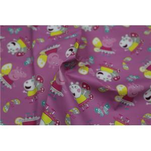 Buy cheap Light Purple Pu Artificial Leather Pink Pig Pattern 54" Width With 0.4mm Thickness from wholesalers
