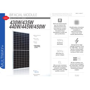 450W Mono Bifacial Solar PV Panel For Home Power System