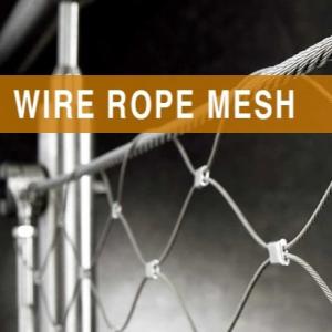 Flexible Stainless Steel Wire Rope Stair Railing Mesh Security Garden Fence