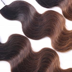 Buy cheap 8A Grade Ombre 3 Color No tangle no shedding Unproduced Virgin Brazilian Hair Weft from wholesalers