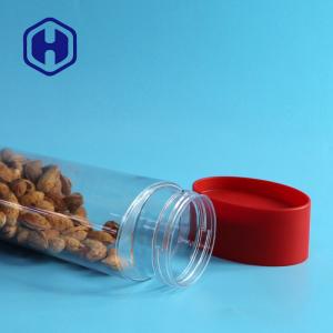 1236ml PET Can Oval Long Big Canning Transparent Nuts Custom Stackable Plastic
