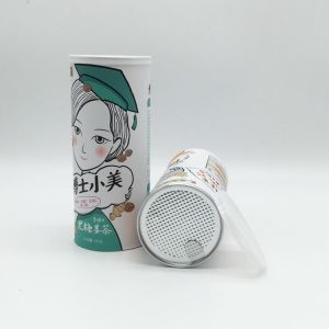 Buy cheap Custom printed sealed paper tube with easy open lid for powder packaging food grade eco-friendly can container from wholesalers