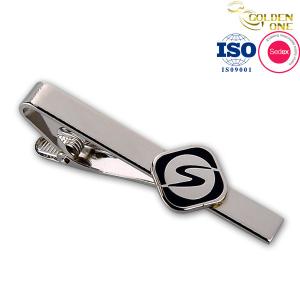 Buy cheap Engraved Clip Tie Bar With Chain Custom Silver Nickel Cufflinks from wholesalers
