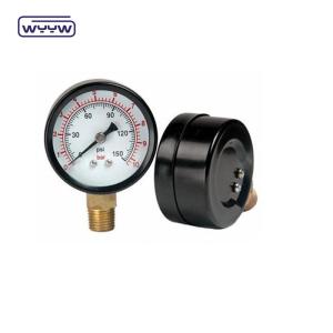 Dry Pressue Gauge Vertical 2.5" Air Pressure Gauge Bar Psi Double Scale