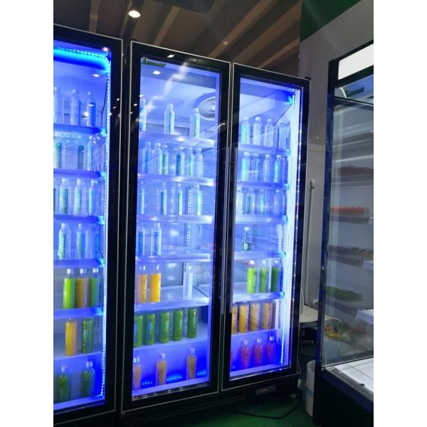 Quality Double Glass Door Commercial Beverage Cooler For Soda Chilling 1000 Liters for sale