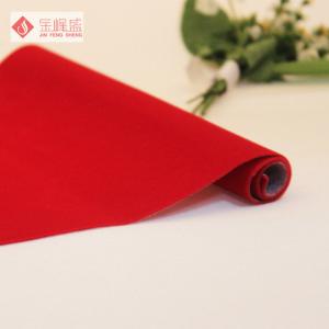 Buy cheap Package Red Plain Flocking Fabric Non Woven With Soft Plush product