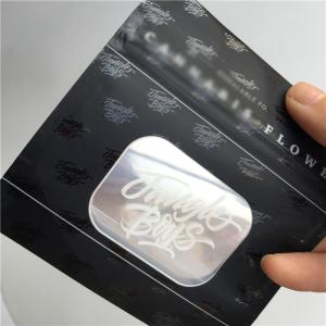 Buy cheap Matte Black Surface Plastic Pouches Packaging Spot UV Transparent Clear Front Window from wholesalers