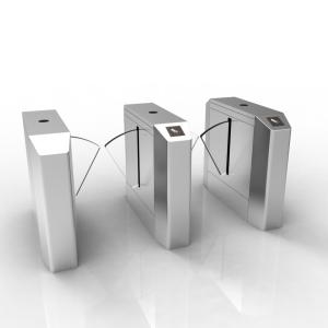 Two Direction Waist High Turnstile Flap Barrier , 24VDC Security Entrance