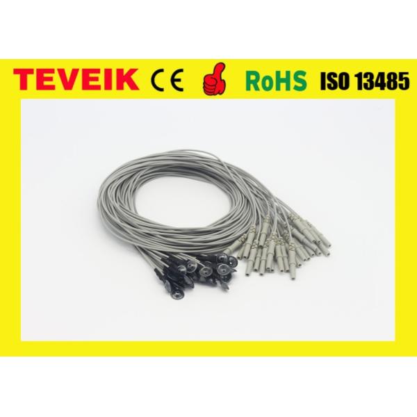 Quality Medical eeg cup cable eeg electrodes, DIN1.5 eeg cable with silver chloride plated silver for sale