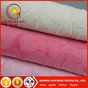 Buy cheap 2018 New arrival heart design 2mm minky plush fabric from wholesalers