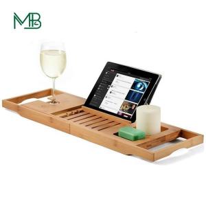 Buy cheap Sustainable Extendable Bath Tray Bamboo Bathroom Caddy Extra Large from wholesalers