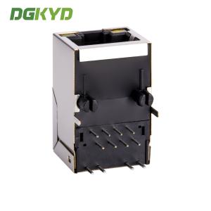 Buy cheap Communication Connection Socket RJ45 With Transformer Integrated Magnetics Jack RJ45 horizontal socket network port 100MB transformer with light and from wholesalers