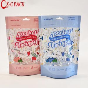 Buy cheap Custom Printed Plastic Bag 100g 150g 250g Stand up Pouch Mylar Reusable Zipper Dog Pet Food Packaging Bag from wholesalers