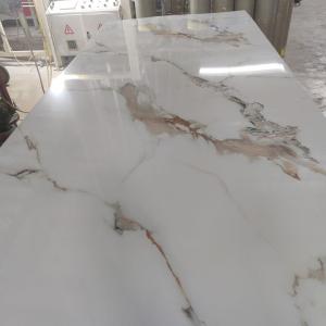 Administration Bamboo Charcoal Veneer Marble Fiber Wall Panel with Damask Patter