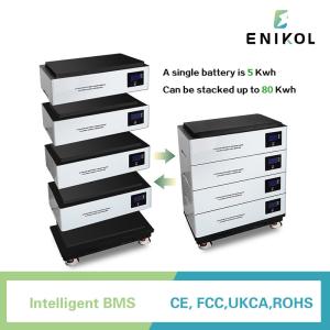 Buy cheap Customizable 48v Stackable LiFePo4 Solar Battery Lithium for Home Energy Storage from wholesalers