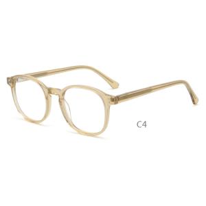 Buy cheap Black Tortoiseshell Acetate Frame Glasses Optical Round Glossy Black from wholesalers