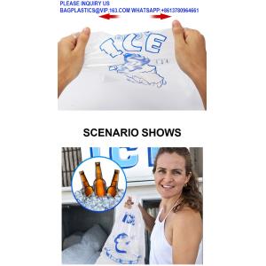 10 Lb. Plastic Drawstring Ice Bags 12 X 21 Inch Heavy-Duty Plastic Ice Bags With