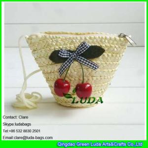 Buy cheap LDMC-017 strawberry clutch bag,natural wheat straw handbag, zipper beach bag from wholesalers