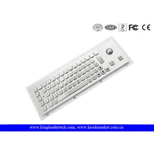 Buy cheap Brushed Metal Industrial Panel Mount Keyboard With 25mm Diameter Trackball from wholesalers