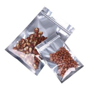 Buy cheap One Side Clear One Side Aluminum Foil 3 Side Seal Flat Zipper Bag from wholesalers