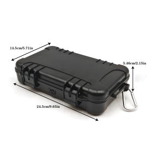Black / Custom Plastic Cigar Case with Rectangular Shape No Insulation