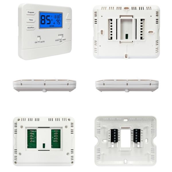 Quality 2 Heat/2 Cool 7 Day Or 5/1/1 Electric Or Gas Configurable Programmable Thermostat STN615 With Blue Backlight And PC ABS IP20 for sale