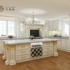 China 1m 2m HPDL Home White Timber Solid Wood Kitchen Cabinets Carcase White Accessories on sale
