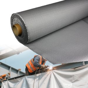 Fireproof PU Coated Fiberglass Fabric 460 g/sqm 0.41 mm Thickness with 1m to 1