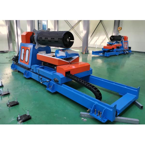 Hydraulic decoiler for metal roofing sheet