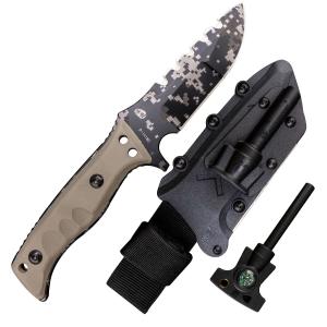 Buy cheap Ergonomically Military Camouflage Pocket Knife Molybdenum Folding 19.8cm from wholesalers