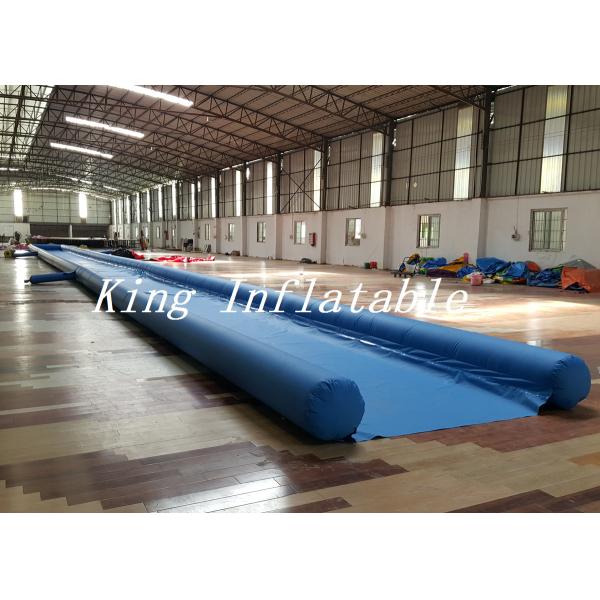 Buy cheap Outdoor 50m Long Inflatable Slide The City With Blue Single Lane from wholesalers