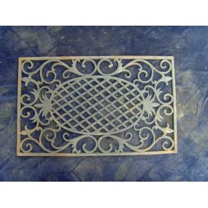 Buy cheap Antique Outdoor Decorative Cast Iron Doormat Rectangle Shape With Openwork Pattern from wholesalers