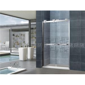 Buy cheap 8mm Clear Sliding Glass Shower Doors Double Move Screen With Big Hanging Wheels for Home from wholesalers
