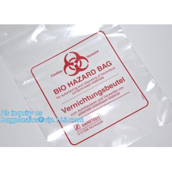 Disposable biodegradable Biohazard garbage bag, infectious emergency autoclavabl