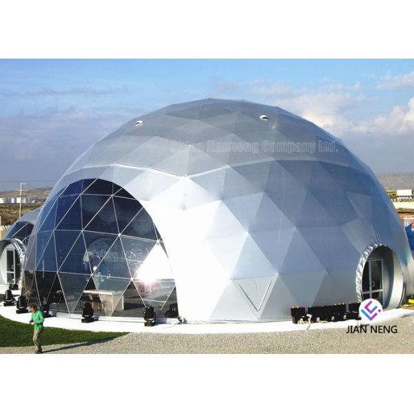 Quality Outdoor Glass Igloo Camping Geodesic Dome Tent 12M Diameter for sale