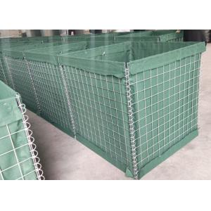 Buy cheap 300g Green Geotextile Lined Hesco Defensive Barrier 4.0mm Wire Mesh from wholesalers