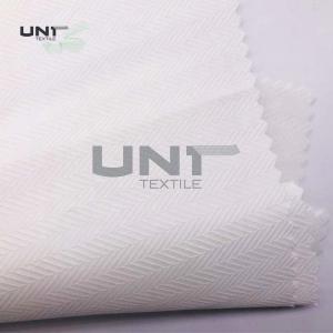 Herringbone Pocketing Fusible Interfacing Fabric Flame Retardant