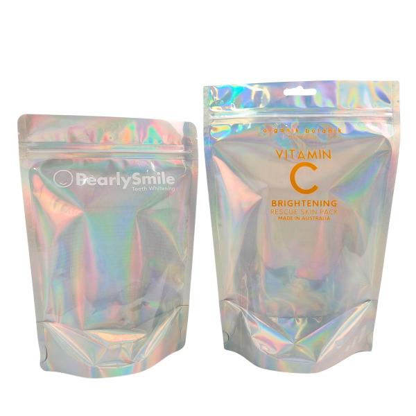 Buy cheap Customized Holographic Color Bags Foil Pouch Bag with Smell Proof and Resealable Function from wholesalers