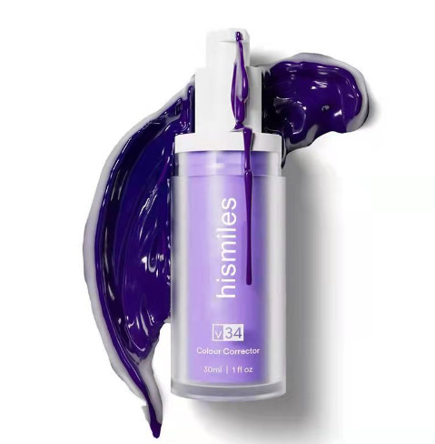 FDA Purple Teeth Whitening V34 Toothpaste Hydrogen Peroxide Formula Visible