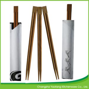 Buy cheap Natural Chinese Takeaway Chopsticks Bamboo 24cm Twins Carbonized from wholesalers