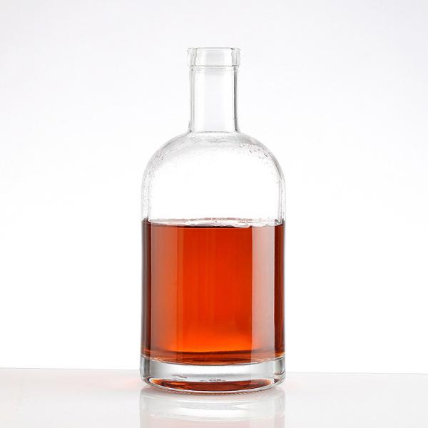 Buy cheap 250ml 500ml Square Clear Empty Glass Bottles for Spirits Vodka Whiskey Rum Gin Embossed from wholesalers