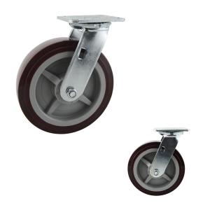 Buy cheap Flat Tread  200mm Silent Wheel 300kg Swivel PU Castor from wholesalers