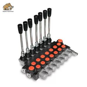Pneumatic Control Monoblock Hydraulic Directional Valve 3 Spool 13 Gallons /
