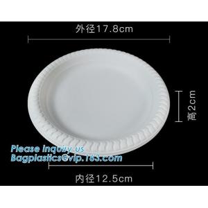 Buy cheap Eco-Friendly biodegradable compostable sugarcane bagasse 7inch food plate,disposable bagasse sugarcane plate 9inch pack from wholesalers