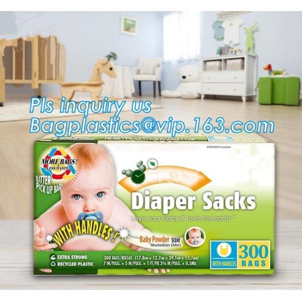 En13432 certified eco friendly biodegradable nappy sacks, Eco-friendly Scented