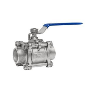 Buy cheap DN8-DN100 3-Piece Socket Weld Ball Valve with High Pressure Pn1.6-6.4MPa Nominal from wholesalers